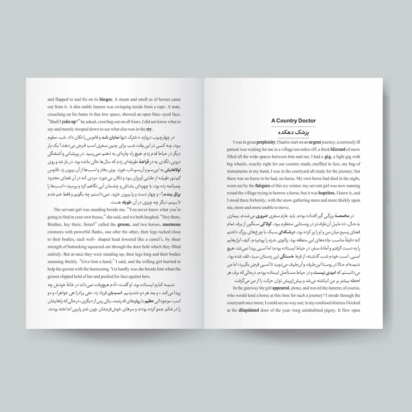 صفحات کتاب داستان‌های کوتاه 2 زبانه از فرانتس کافکا