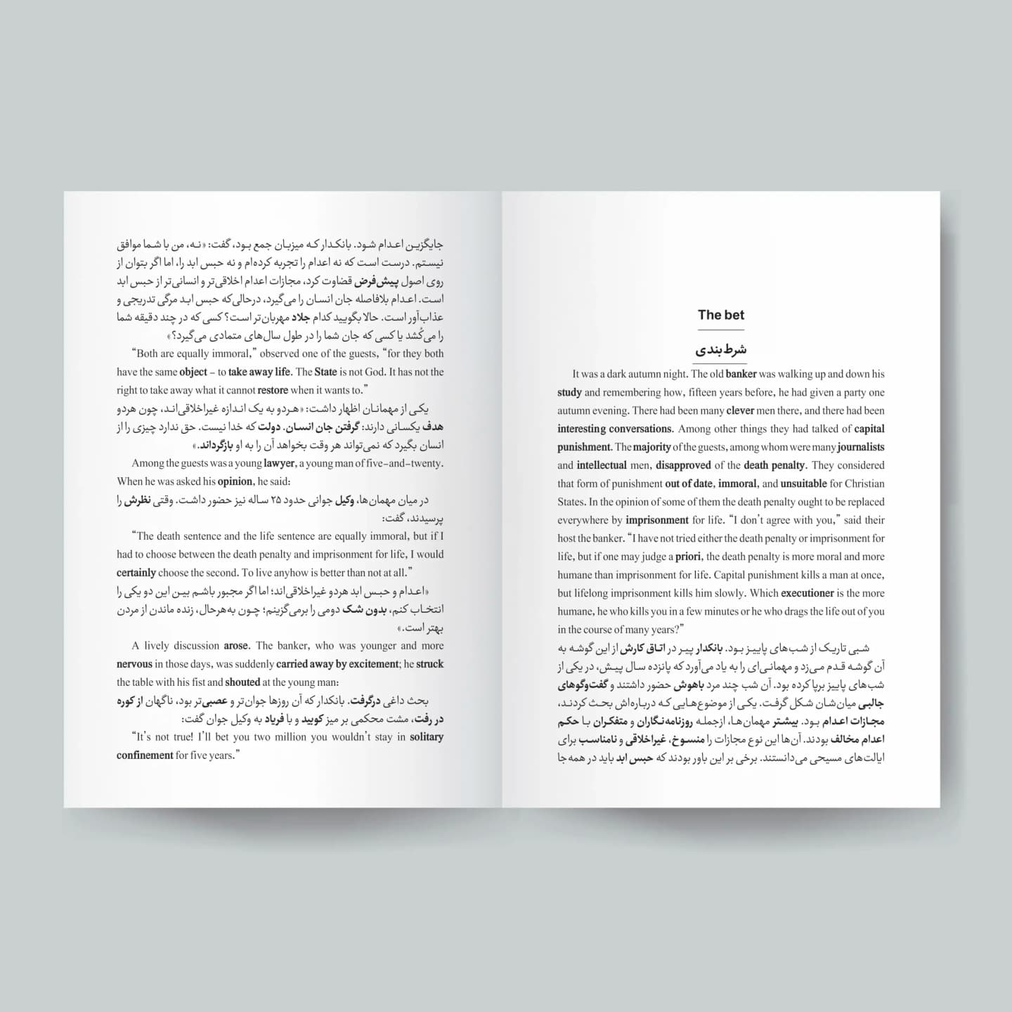 صفحات کتاب داستان‌های کوتاه 2 زبانه از آنتون چخوف