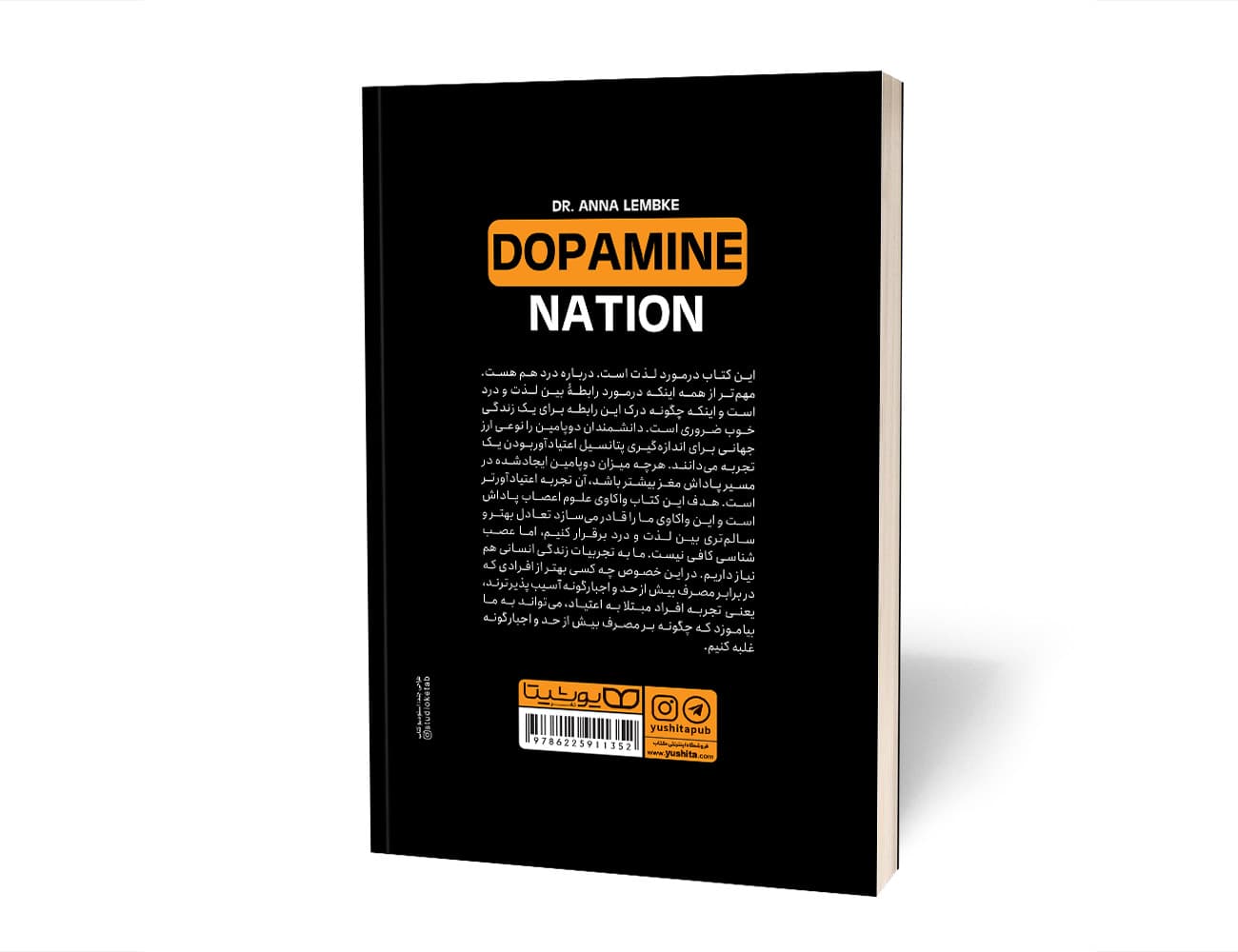 کتاب کنترل دوپامین: چطور دچار اعتیاد به هر چیزی نشویم (Dopamine Nation) از آنا لمکی و به ترجمه فاطمه ضیاء توحیدی از نشر یوشیتا