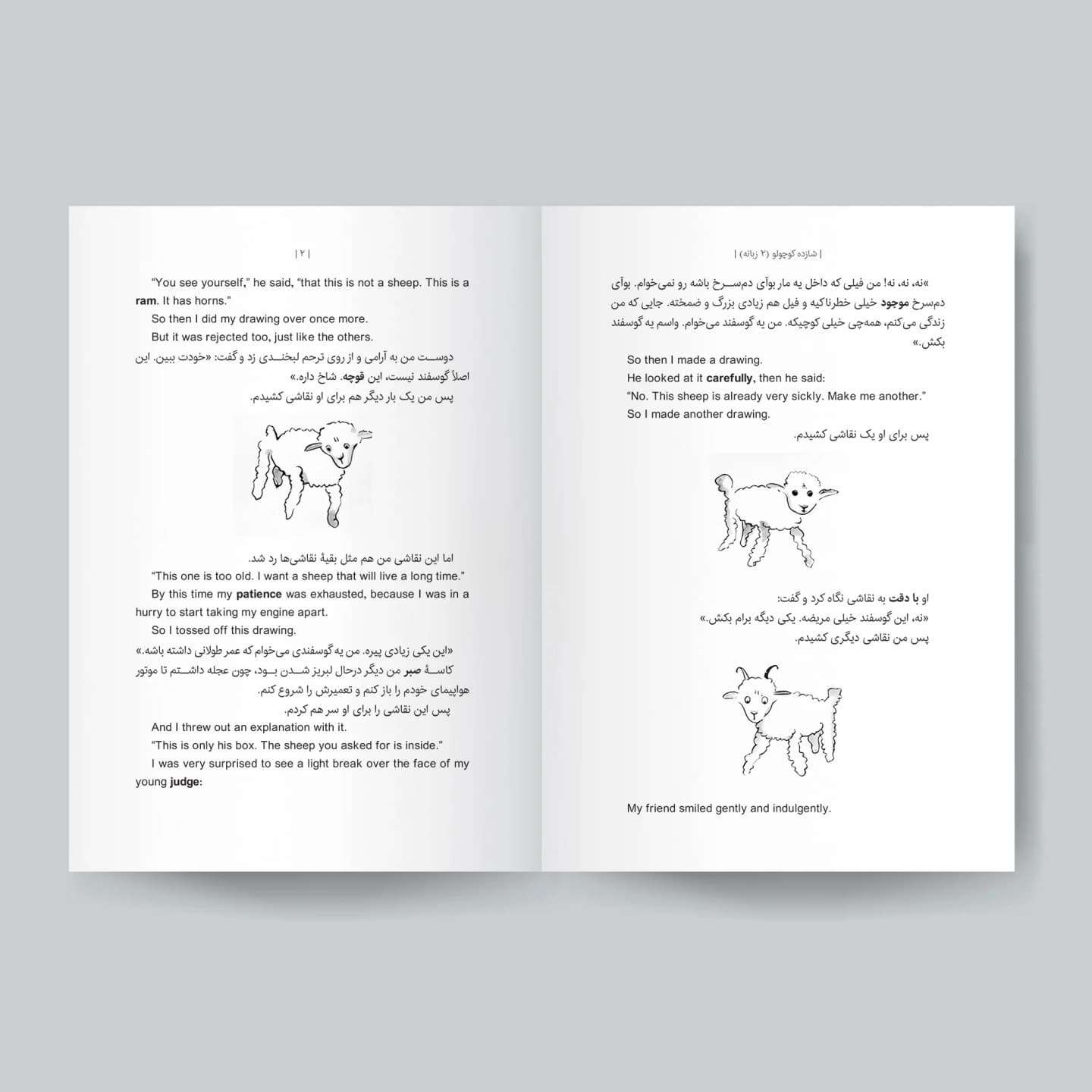 بخشی از کتاب شازده کوچولو (2 زبانه)